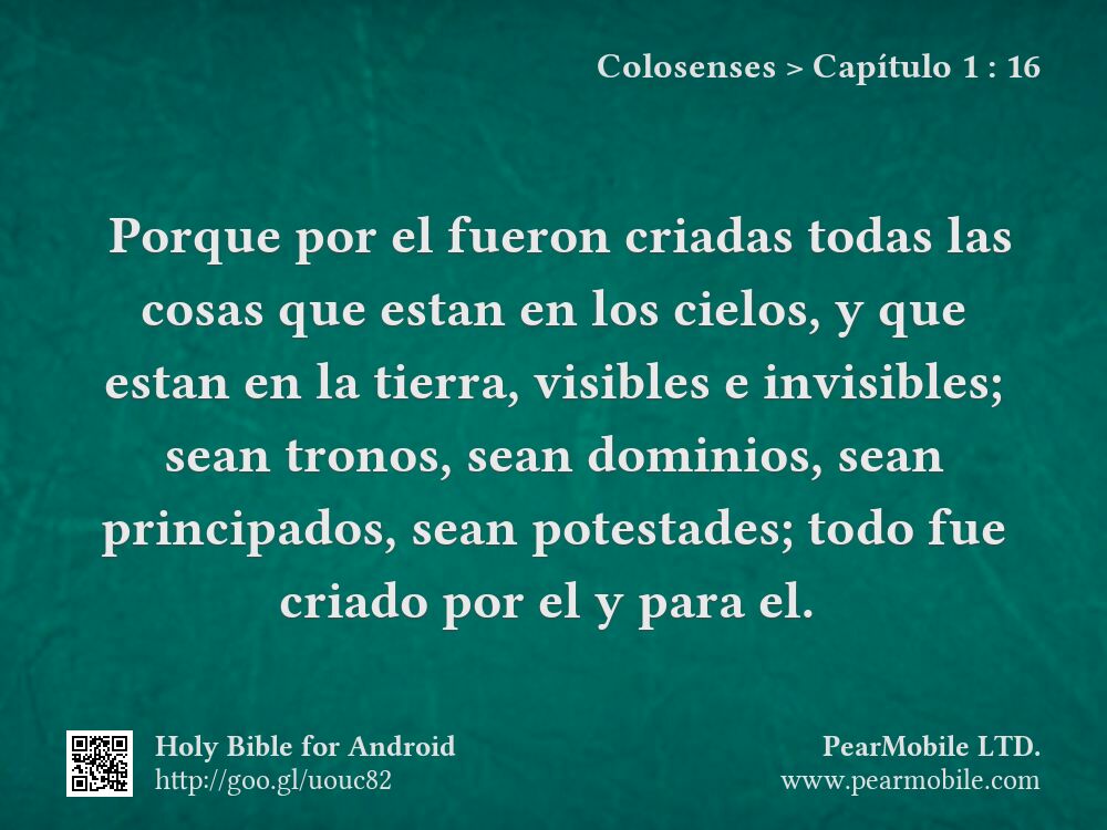 Colosenses, Capítulo 1:16